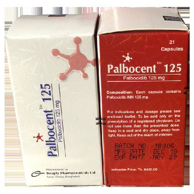 kopen Incepta、Beacon、DIL、Tlph、Everest、Pfizer Palbociclib  PD-0332991 Palbocent  125mg*21 tabletten Borstkanker voor stadium 1 2 3 kanker online manufacture
