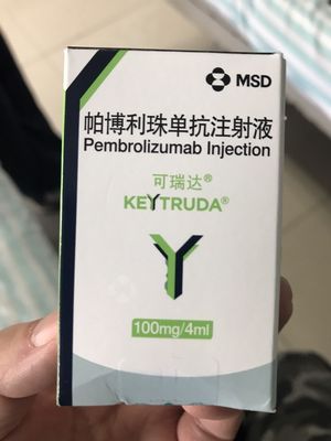MSD Pembrolizumab MK3475 Keytruda 100 mg/4 ml tabletten Niet-kleincellige longkanker, kleincellige longkanker, darmkanker, maagkanker, slokdarmkanker, hepatocellulair carcinoom,