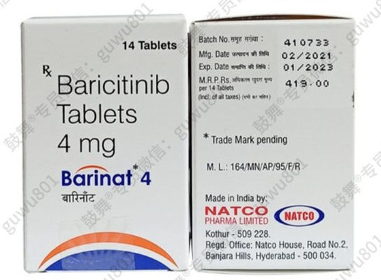 NatcoBaricitinib -Barinat4mg*14 tabletten/fles (doos) Reumatoïde artritis (RA), (AS), psoriasis, atopische dermatitis, systemische lupus erythematosus (UC), alopecia areataTijdens de behandeling